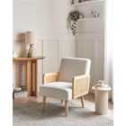 Beliani Armchair HOJBY Boucle Off-White