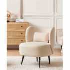 Beliani Armchair OTSBY Boucle Beige