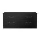 Welcome Furniture Ltd Avon 4 Drawer Bed Box in Black - Ready Assembled