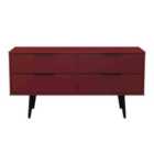 Welcome Furniture Ltd Hong Kong 4 Drawer Bed Box in Red Matt - Ready Assembled