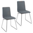 Costway Upholstered Dining Chairs Set Of 2 Kitchen Dinner Chairs-grey