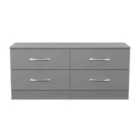 Welcome Furniture Ltd Avon 4 Drawer Bed Box in Dusk Grey - Ready Assembled