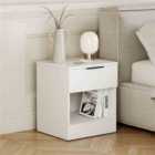 Lassic Vida Designs Trega 1 Drawer Bedside Chest, White