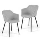 Costway Dining Chairs Set Of 2 With Ergonomic Backrest Design And Wide Armrest-off-white