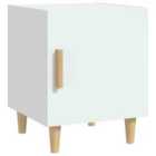 vidaXL Bedside Cabinet White Engineered Wood