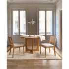 Beliani Set of 2 Dining Chairs TAMARAC Wood Light Brown