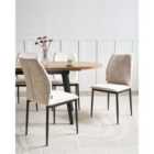 Beliani Set of 4 Dining Chairs ROCHEPORT Fabric Light Beige