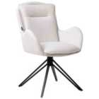 Beliani Set Of 2 Dining Chairs Swivel Avelar Light Beige