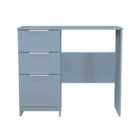Welcome Furniture Ltd Plymouth 3 Drawer Vanity in Denim Blue - Ready Assembled