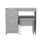 Welcome Furniture Ltd Plymouth 2 Piece Set - Vanity, Stool in Uniform Grey & Dusk Grey - Ready Assembled