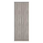 Welcome Furniture Ltd Worcester Tall Double Wardrobe in Grey Oak - Ready Assembled