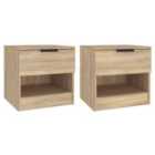 vidaXL Bedside Cabinets 2 pcs Sonoma Oak Engineered Wood