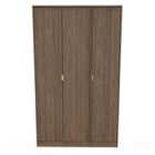Welcome Furniture Ltd Hong Kong Tall Triple Mirror Wardrobe in Carini Walnut - Ready Assembled