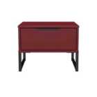 Welcome Furniture Ltd Hong Kong 1 Drawer Bedside Table in Red Matt - Ready Assembled