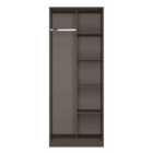 Welcome Furniture Ltd Hong Kong Tall Open Wardrobe in Graphite Black - Ready Assembled