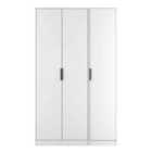 Welcome Furniture Ltd Hong Kong Tall Triple Mirror Wardrobe in White Matt - Ready Assembled