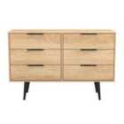 Welcome Furniture Ltd Hong Kong 6 Drawer Wide Chest in Nebraska Oak - Ready Assembled