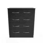Welcome Furniture Ltd Avon 4 Drawer Chest in Black - Ready Assembled