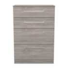 Welcome Furniture Ltd Worcester 4 Drawer Deep Chest in Grey Oak - Ready Assembled