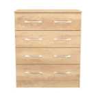 Welcome Furniture Ltd Avon 4 Drawer Chest in Nebraska Oak - Ready Assembled