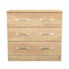 Welcome Furniture Ltd Avon 3 Drawer Chest in Nebraska Oak - Ready Assembled