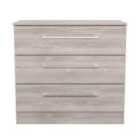Welcome Furniture Ltd Worcester 3 Drawer Chest in Grey Oak - Ready Assembled