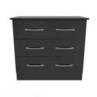 Welcome Furniture Ltd Avon 3 Drawer Chest in Black - Ready Assembled