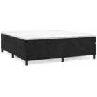 vidaXL Box Spring Bed Frame Black 180x200 cm 6FT Super King Velvet (3121228)