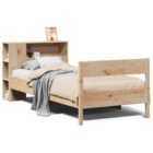 vidaXL Bookcase Bed Without Mattress 75X190 cm Small Single Solid Wood Pine