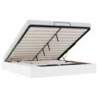 vidaXL Ottoman Bed Frame Without Mattress White Super King Faux Leather