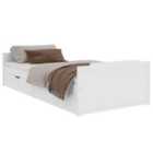Vidaxl Bed Frame With Drawers White Solid Wood Pine 90X200 Cm