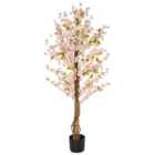 Beliani Artificial Plant SAKURA 150 cm Pink