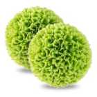 Costway 2 Pieces 28 Cm Artificial Plant Topiary Balls-green