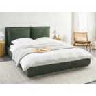 Beliani Bed Fabric BAJONNA 160 x 200 cm (EU King Size) Dark Green