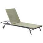 Beliani Sun Lounger Volterra Metal Green