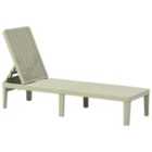 Beliani Sun Lounger Ossimo Reclining Synthetic Material Light Green