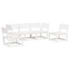 vidaXL 5 Piece Garden Sofa Set White Solid Wood Pine