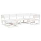 vidaXL 6 Piece Garden Sofa Set White Solid Wood Pine