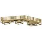vidaXL 12 Piece Garden Sofa Set Impregnated Wood- Pine