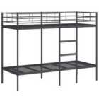 vidaXL Bunk Bed Without Mattress Black 75X190 cm Small Single Steel