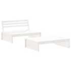 vidaXL 2 Piece Garden Lounge Set White Solid Wood Pine