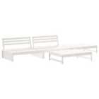 vidaXL 4 Piece Garden Lounge Set White Solid Wood Pine