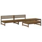 vidaXL 4 Piece Garden Lounge Set Honey Brown Solid Wood Pine
