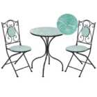 Beliani Bistro Set Folding Anapo Metal Black