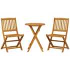 vidaXL 3 Piece Folding Bistro Set Solid Wood Acacia