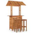 vidaXL 3 Piece Garden Bar Set Solid Wood Acacia