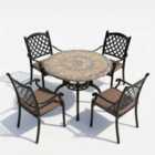 BYRON MANOR LAVELLO 100cm Outdoor Table with 4 CASTINO Chairs Set