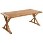 Beliani Garden Dining Table Calabritto 90 Cm 180 Cm Acacia Wood Brown