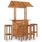 vidaXL 5 Piece Garden Bar Set Solid Wood Acacia