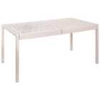 Beliani Garden Dining Table Bartica 154 Cm 84 Cm Beige
